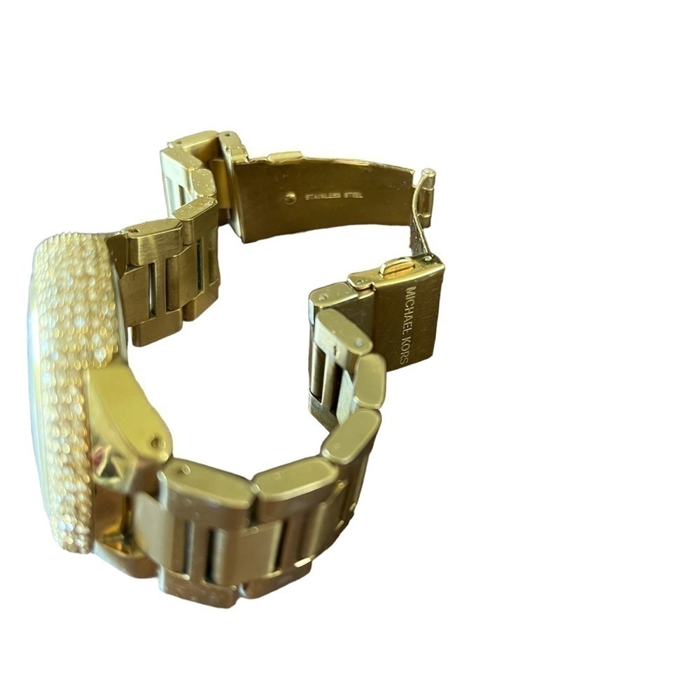 Authentic Michael KORS Oversized Camille Pavé Gold-Tone Watch - Picture 9 of 12